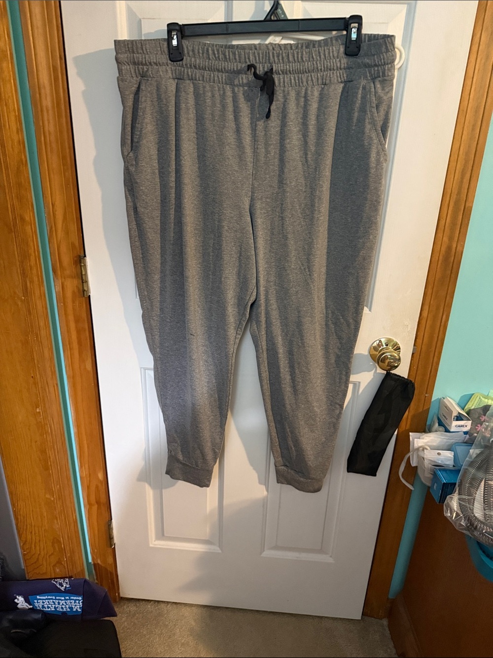 Athletic Works Gray Button-Up Shirt